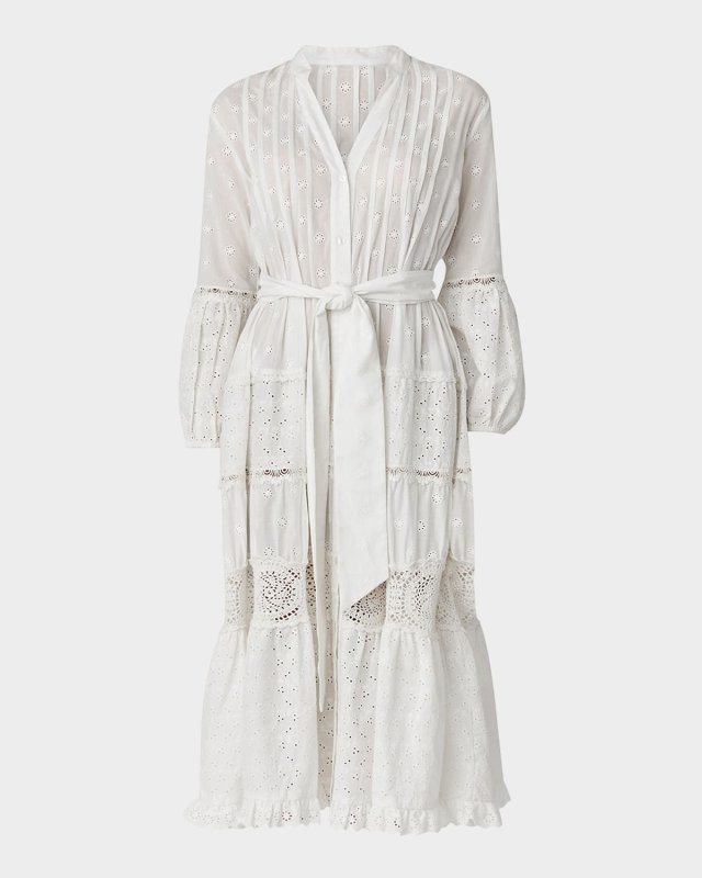 Milos Embroidered Midi Dress